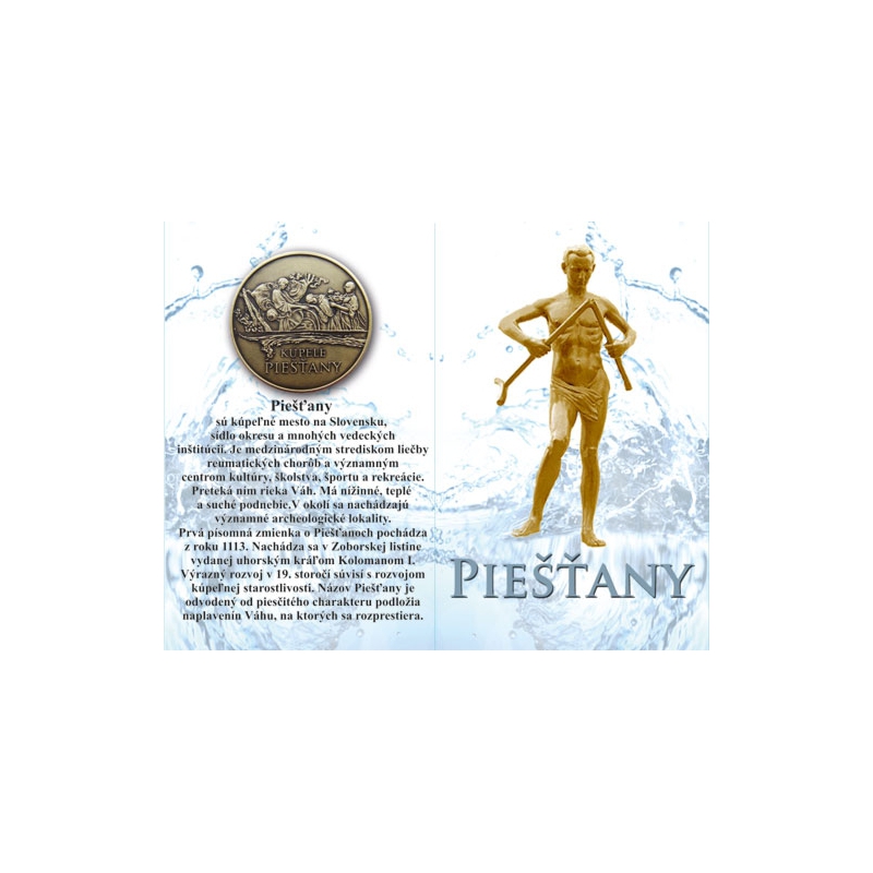Medaila s magnetom - Kúpele Piešťany - Patina