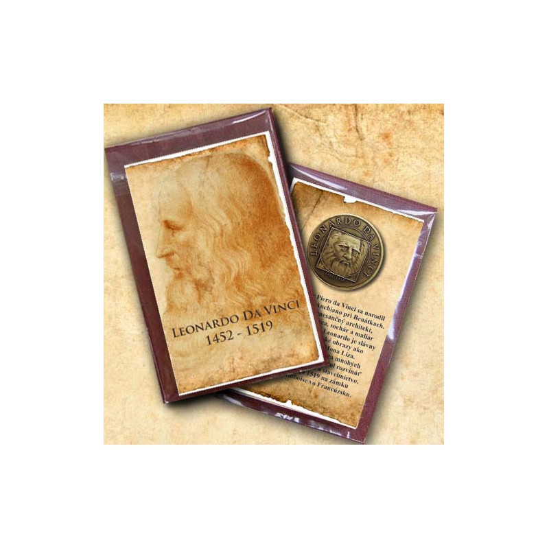 Medaila s magnetom - Leonardo da Vinci - Patina