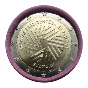 2 Euro Lotyšsko 2015 - Predsedníctvo v Rade EU