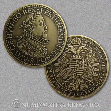 Medal with card - Ferdinand II Habsburg, Holy Roman Emperor - Patinated