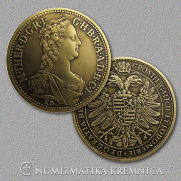 Medal with card - Maria Theresa Habsburg - Patinated