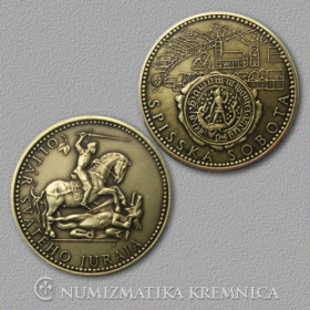 Medal with card Spisska Sobota - Patinated