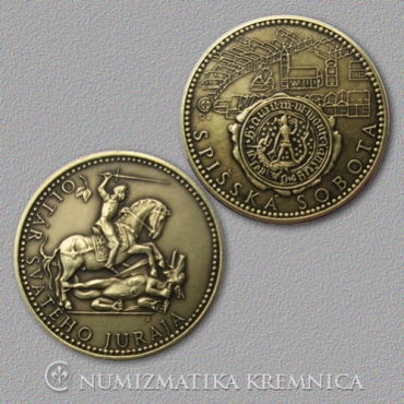 Medaila s kartou Spišská Sobota - Patina