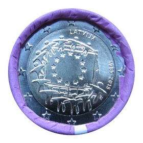 2 Euro Lotyšsko 2015 - Vlajka Európskej únie