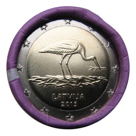 2 Euro / 2015 - Latvia - Black Stork