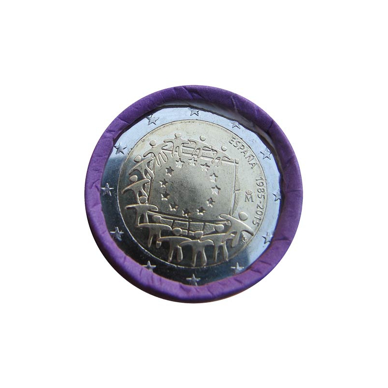 2 Euro Španielsko 2015 - Vlajka EÚ