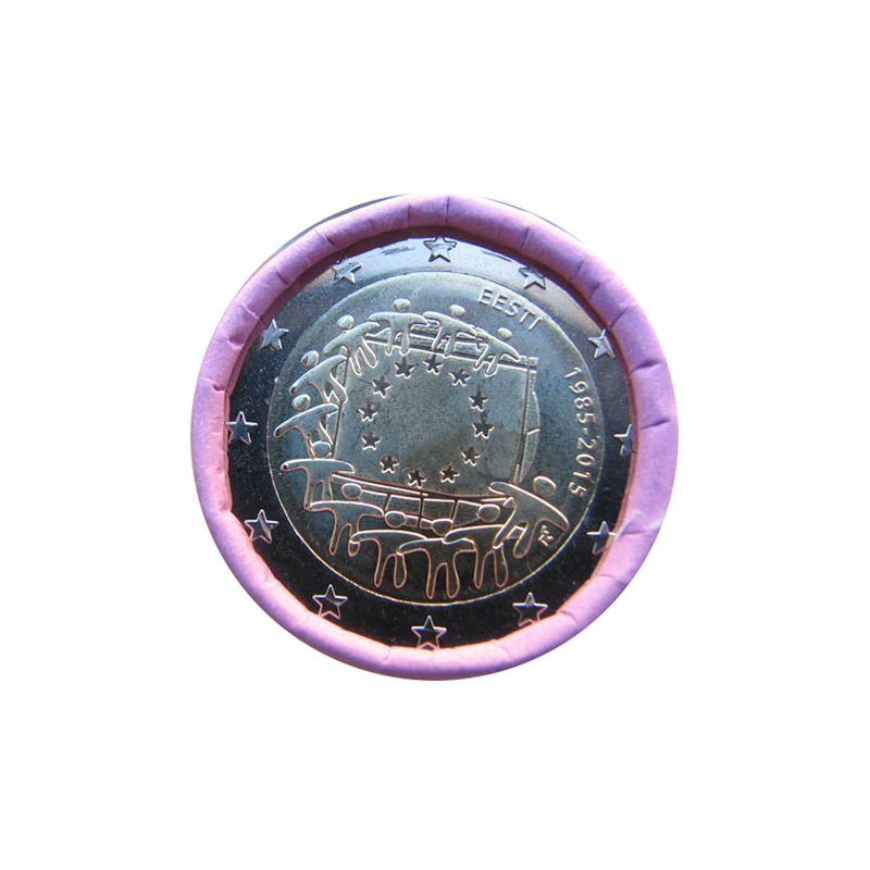2 Euro Estónsko 2015 - Vlajka Európskej únie