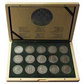 The Habsburgs - Set of coin replicas (silver miniatures of talers)