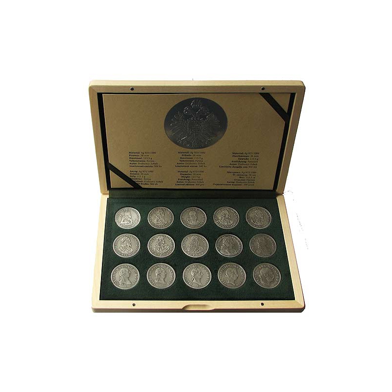 Sada replík strieborných toliarov Habsburgovci - patina