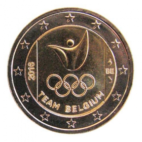 2 Euro Belgicko 2016 - LOH Rio de Janeiro, mincová karta