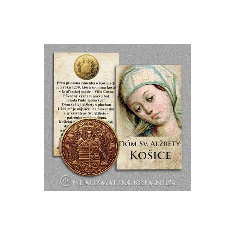 Medal with magnet - City of Kocice - Patinated