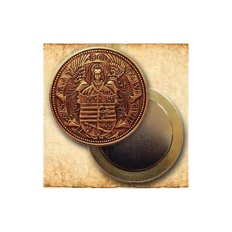 Medal with magnet - City of Kocice - Patinated