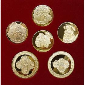 Set of the gold plaques Bojna