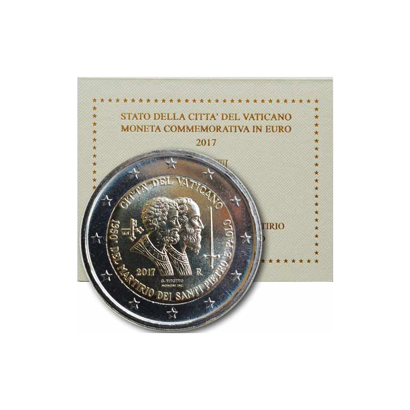 2 Euro Vatikán 2017 - Sv. Peter a Pavol