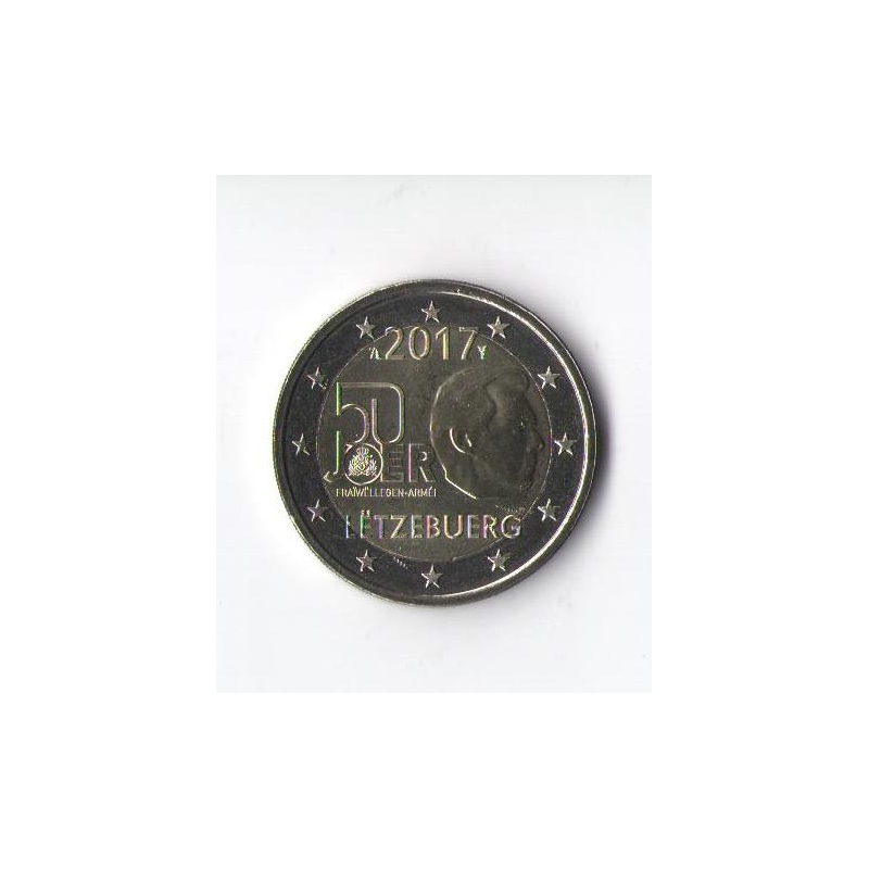 2 Euro Luxembursko 2017 - Dobrovoľná vojenská služba