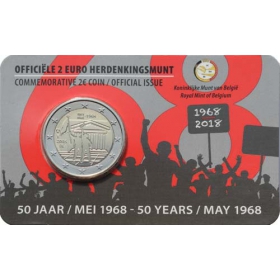2 Euro Belgicko 2018 - Máj 1968 v Belgicku