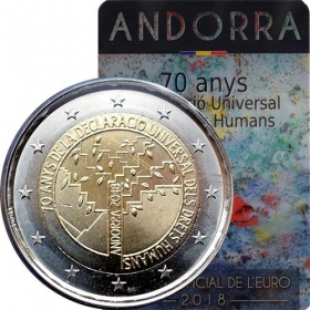2 Euro / 2018 - Andorra - Všeobecná deklarácia ľudských práv