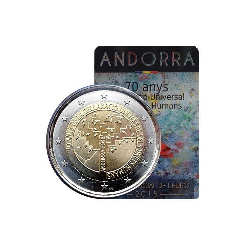 2 Euro / 2018 - Andorra - Všeobecná deklarácia ľudských práv