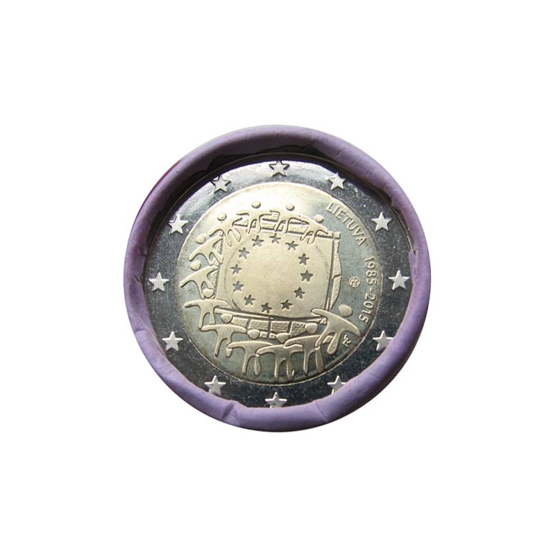2 Euro / 2015 - Litva - Vlajka EÚ