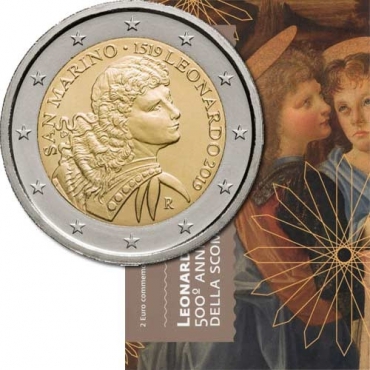 2 Euro San Maríno 2019 - Leonardo Da Vinci