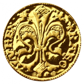 Zlatá replika florénu Karola I. Róberta z Anjou