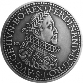 Strieborná miniatúra toliaru - Ferdinand II.