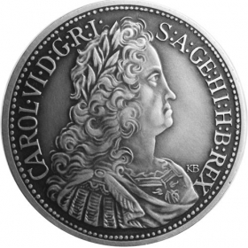 Silver miniature tolar - Karol VI.