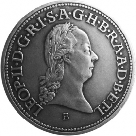 Strieborná miniatúra toliaru - Leopold II.