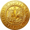 Zlatá replika mince Ferdinand a Izabela (2-dukát) - Košický zlatý poklad