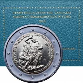 2 Euro / 2019 - Vatican - The Sistine Chapel