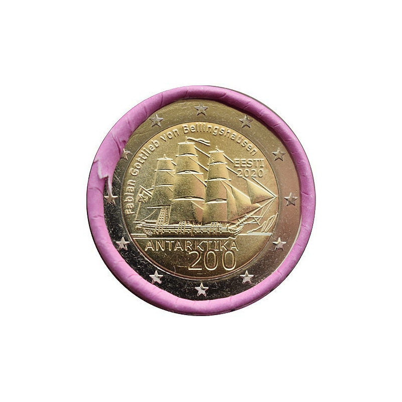 2 Euro Estónsko 2020 - Objavenie Antarktídy