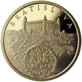 Mosadzná medaila Bratislava - lesk