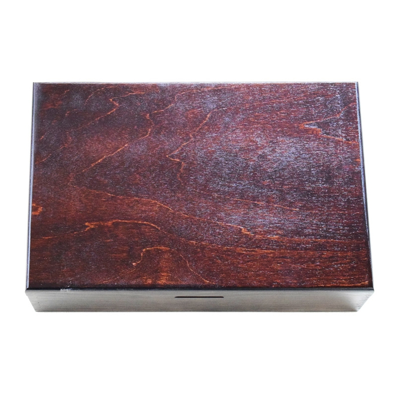 Drevený kufrík na uloženie plát na zberateľské mince - Eben