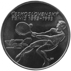 500 Kčs 1993 Československý tenis, bežná kvalita