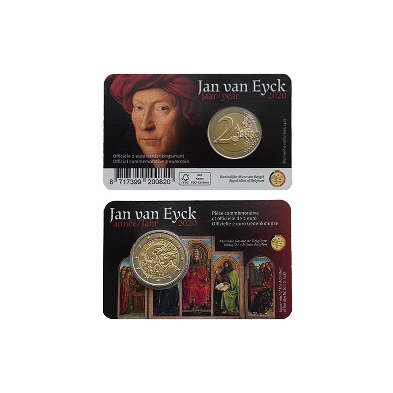 2 Euro Belgicko "NL/EN" 2020 - Jan Van Eyck