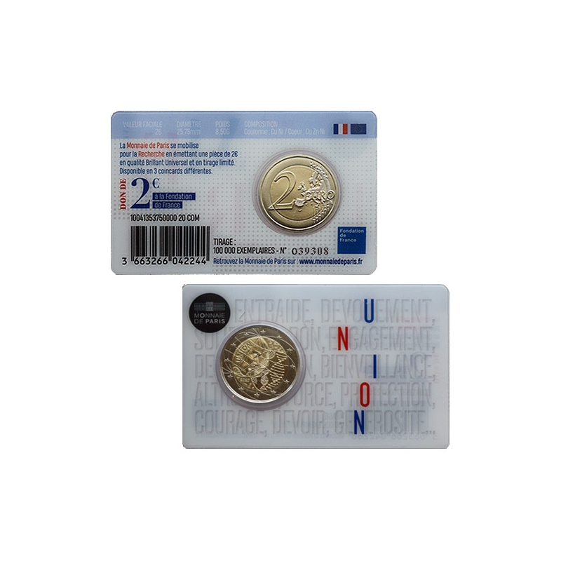 2 Euro Francúzsko 2020 - Lekársky výskum