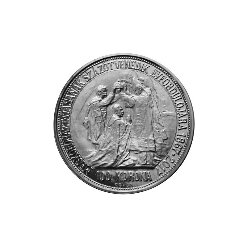 Strieborná 100 Koruna Korunovácia Františka Jozefa I.