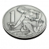 silver replica 1 CZK from 1957, patinated
