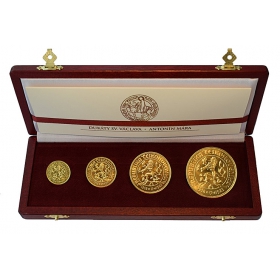 Československé dukáty z roku 1923 medailéra Antonína Máru, súťažný návrh