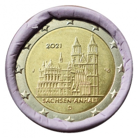 2 Euro Nemecko "J" 2021 - Katedrála Magdeburg