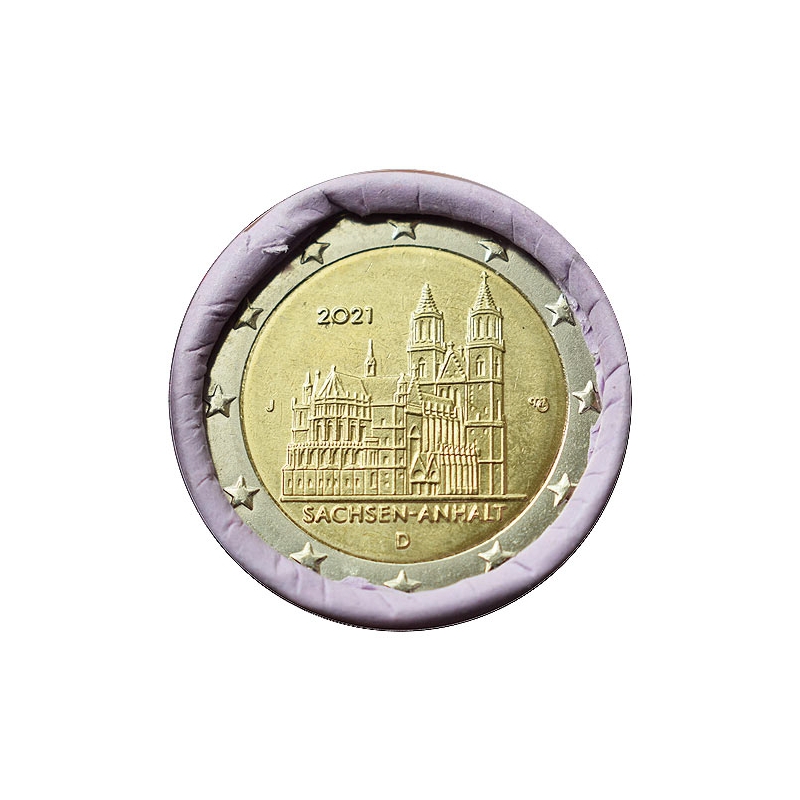 2 Euro Nemecko "J" 2021 - Katedrála Magdeburg