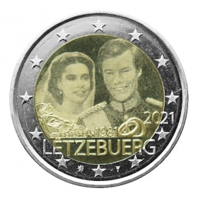 2 Euro Luxembursko 2021 - Svadba Veľkovojvodu Henriho (fotografia)