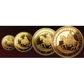 Sada zlatých medailí Mária Terézia (1,2,5,10-dukát)