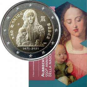 2 Euro San Maríno 2021 - Albrecht Dürer