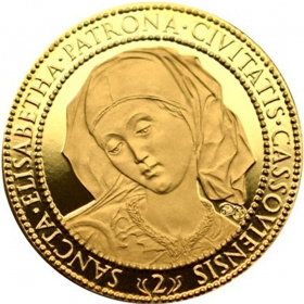 Zlatá medaila Sv. Alžbeta - patrónka mesta Košice (2-dukát)