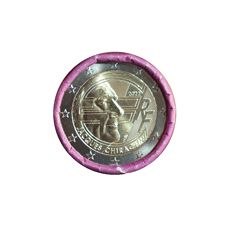 2 Euro Francúzsko 2022 - Prezident Jacques Chirac