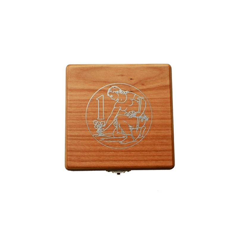 silver replica 1 CZK from 1957, patinated