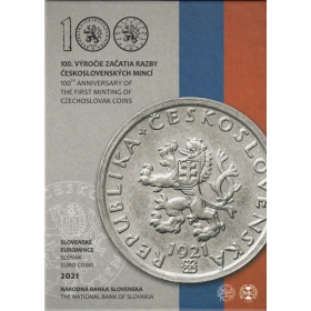 Sada 2021 100. výročie začatia razby československých mincí