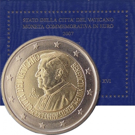 2 Euro / 2007 - Vatican - 80th birthday of Pope Benedict XVI.