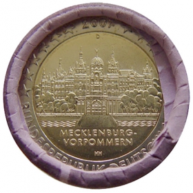 2 Euro / 2007 - Germany - Mecklenburg-Vorpommern: Castle Schwerin 'D'